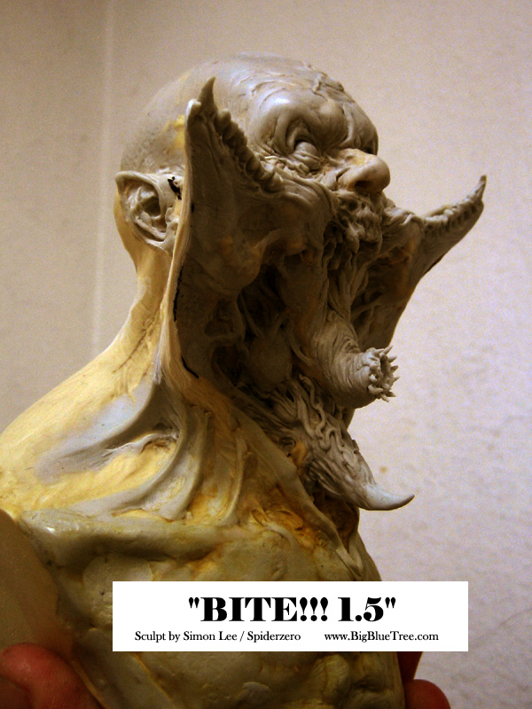 spiderzero simon lee sculptor bite sculpture model garage kit