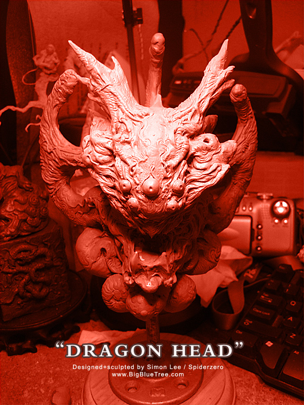 Simon Lee Spiderzero Dragon Head Sculpture Chavant Super Sculpey