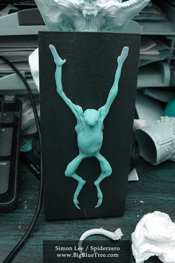 simon lee spiderzero sculpture creature