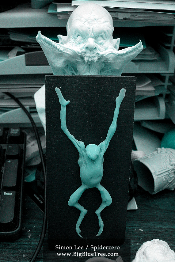 simon lee spiderzero sculpture creature