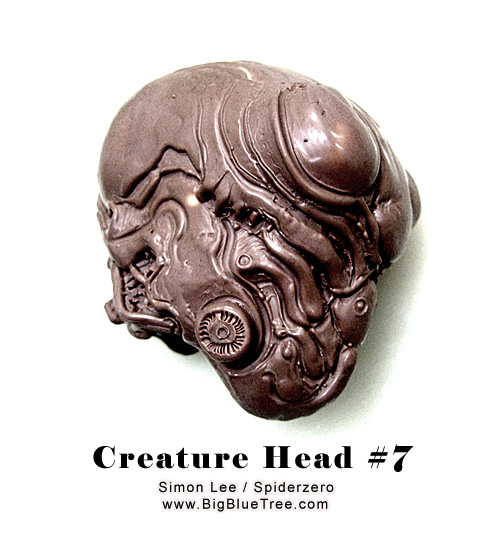 Spiderzero Simon Lee Creature Head sculpture