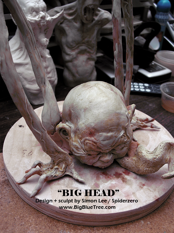Spiderzero Simon Lee Big Head sculpture