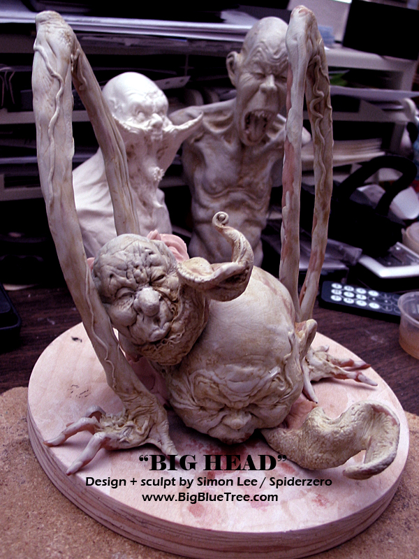 Spiderzero Simon Lee Big Head sculpture