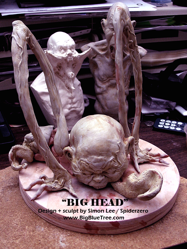 Spiderzero Simon Lee Big Head sculpture