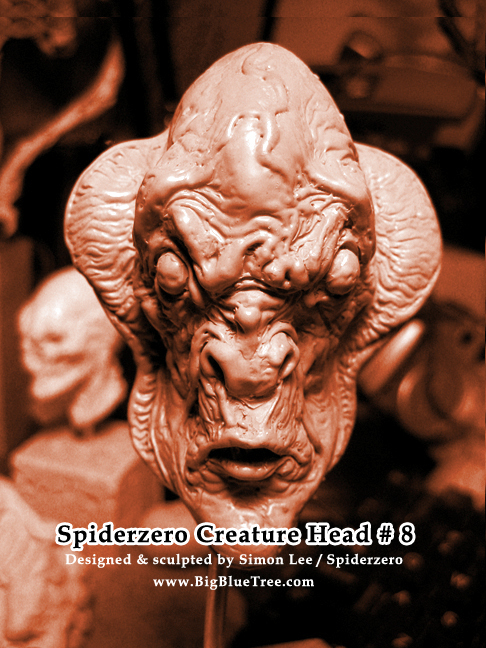 Spiderzero Simon Lee Creature Head sculpture